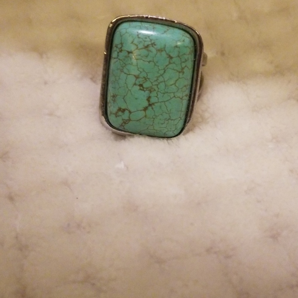 Teal fashion ring